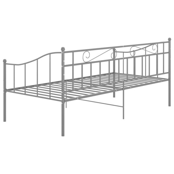 Telaio Divano Letto Grigio In Metallo 90x200 cm - Image 6