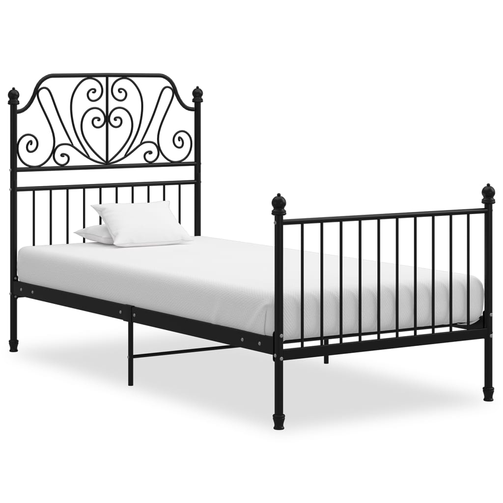 Giroletto Nero In Metallo 90x200 cm