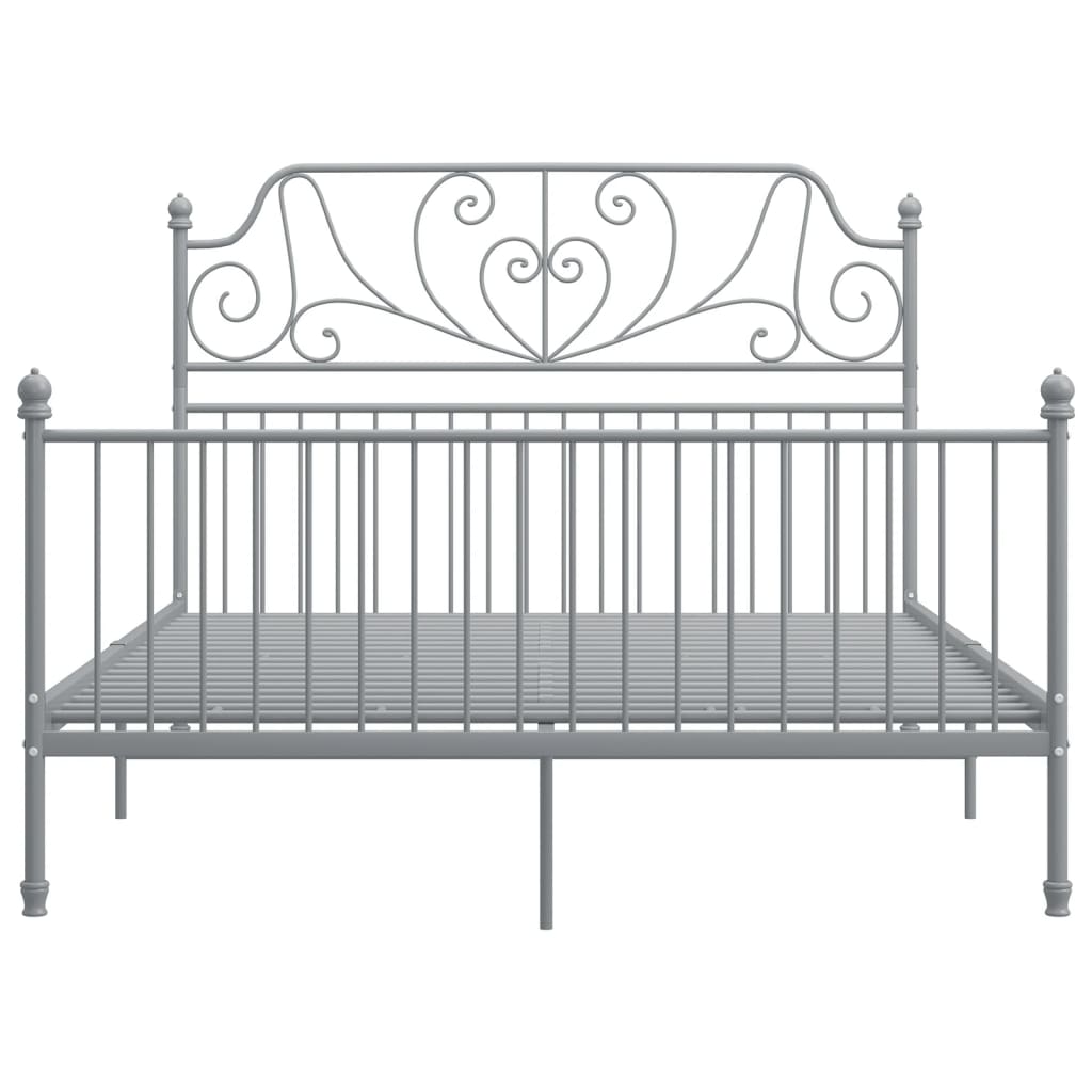 Giroletto Senza Materasso Grigio In Metallo 140x200 cm - Image 3