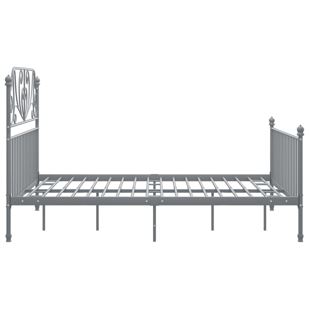 Giroletto Senza Materasso Grigio In Metallo 140x200 cm - Image 4