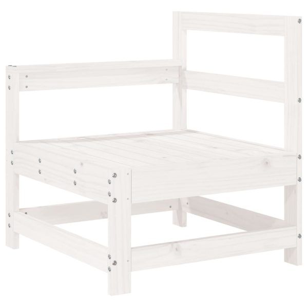 Set Salotto Da Giardino 5 Pz Bianco In Legno Massello Di Pino - Image 4