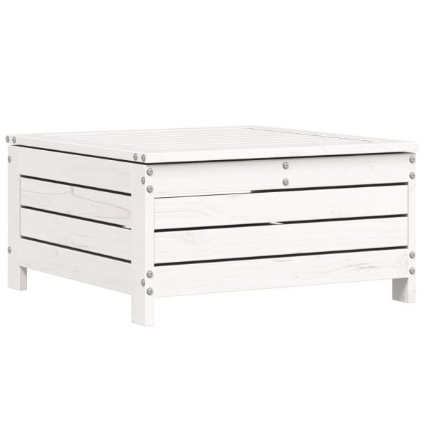 Set Salotto Da Giardino 5 Pz Bianco In Legno Massello Di Pino - Image 6