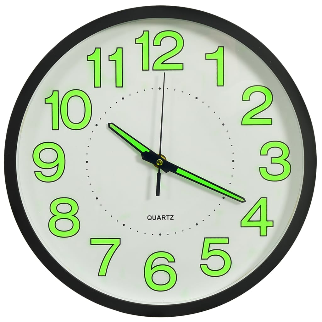 Orologio Da Parete Luminoso Nero 30 cm
