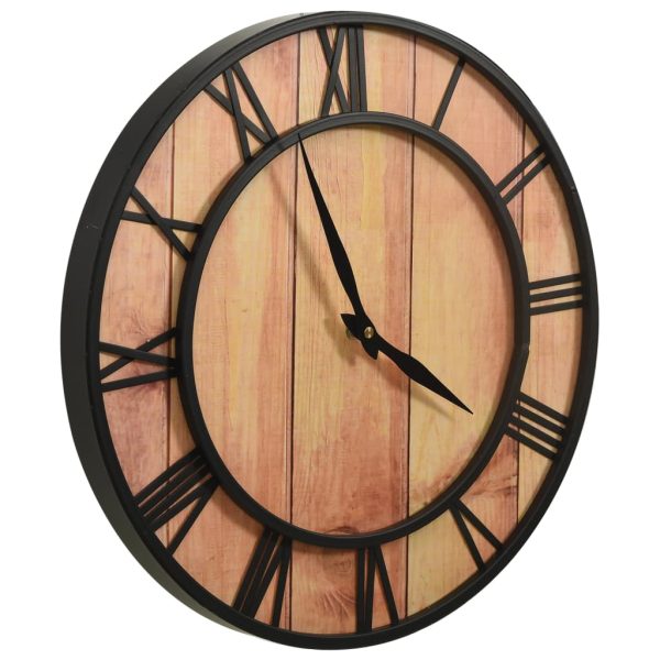 Orologio Da Parete 39 Cm Marrone E Nero In Mdf E Ferro - Image 3