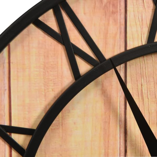 Orologio Da Parete 39 Cm Marrone E Nero In Mdf E Ferro - Image 4