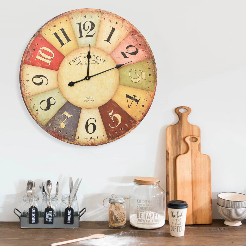 Orologio Da Parete Vintage Multicolore 60 cm