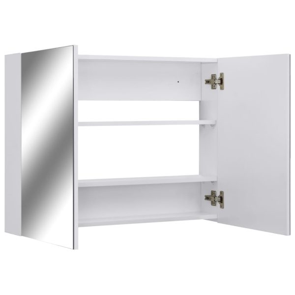 Armadietto A Specchio Bianco 80x15x60 Cm In Mdf - Image 3