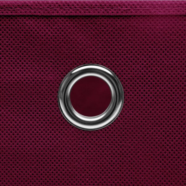 Contenitori Con Coperchi 10 Pz 28x28x28 Cm Rosso Scuro - Image 5