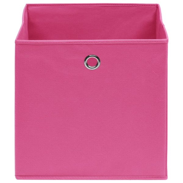 Contenitori 10 Pz In Tessuto Non Tessuto 28x28x28 Cm Rosa - Image 3