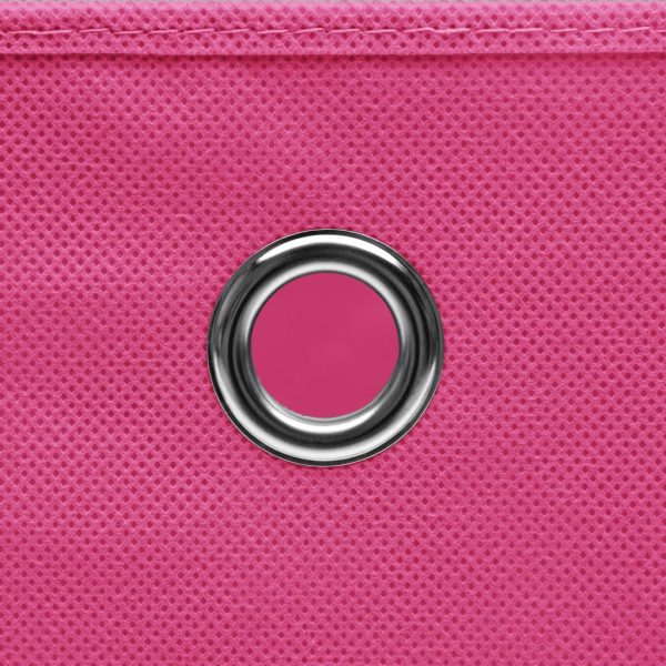 Contenitori 10 Pz In Tessuto Non Tessuto 28x28x28 Cm Rosa - Image 4