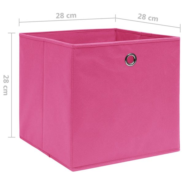 Contenitori 10 Pz In Tessuto Non Tessuto 28x28x28 Cm Rosa - Image 5