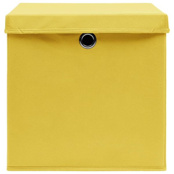 Contenitori Con Coperchi 4 Pz 28x28x28 Cm Giallo - Image 4