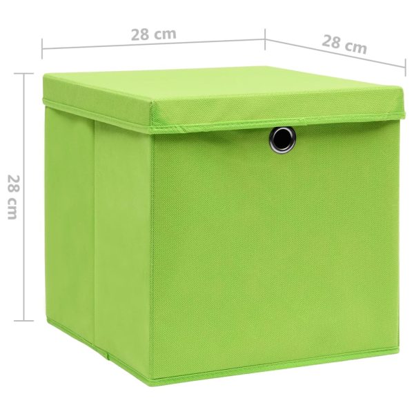 Contenitori Con Coperchi 4 Pz 28x28x28 Cm Verde - Image 6