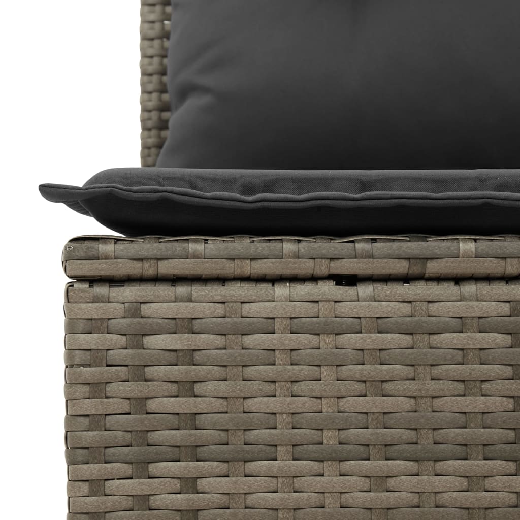 Set Divano Da Giardino 8 Pz Con Cuscini Grigio In Polyrattan - Image 6