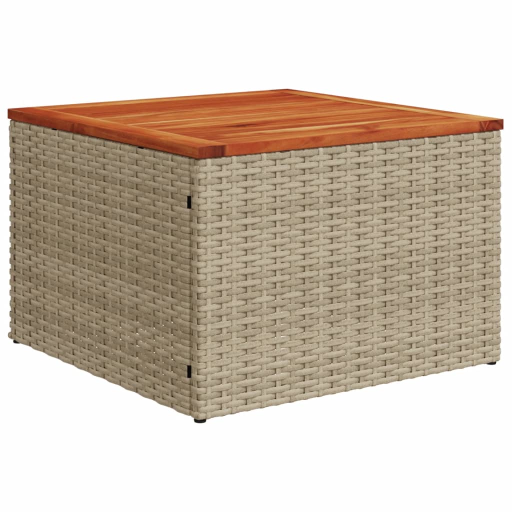 Set Divano Da Giardino 8 Pz Con Cuscini Beige Misto Polyrattan - Image 3