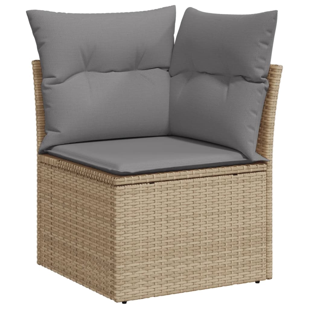 Set Divano Da Giardino 8 Pz Con Cuscini Beige Misto Polyrattan - Image 5