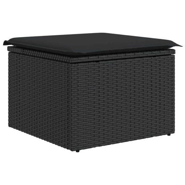 Set Divani Da Giardino 5 Pz Con Cuscini In Polyrattan Nero - Image 3
