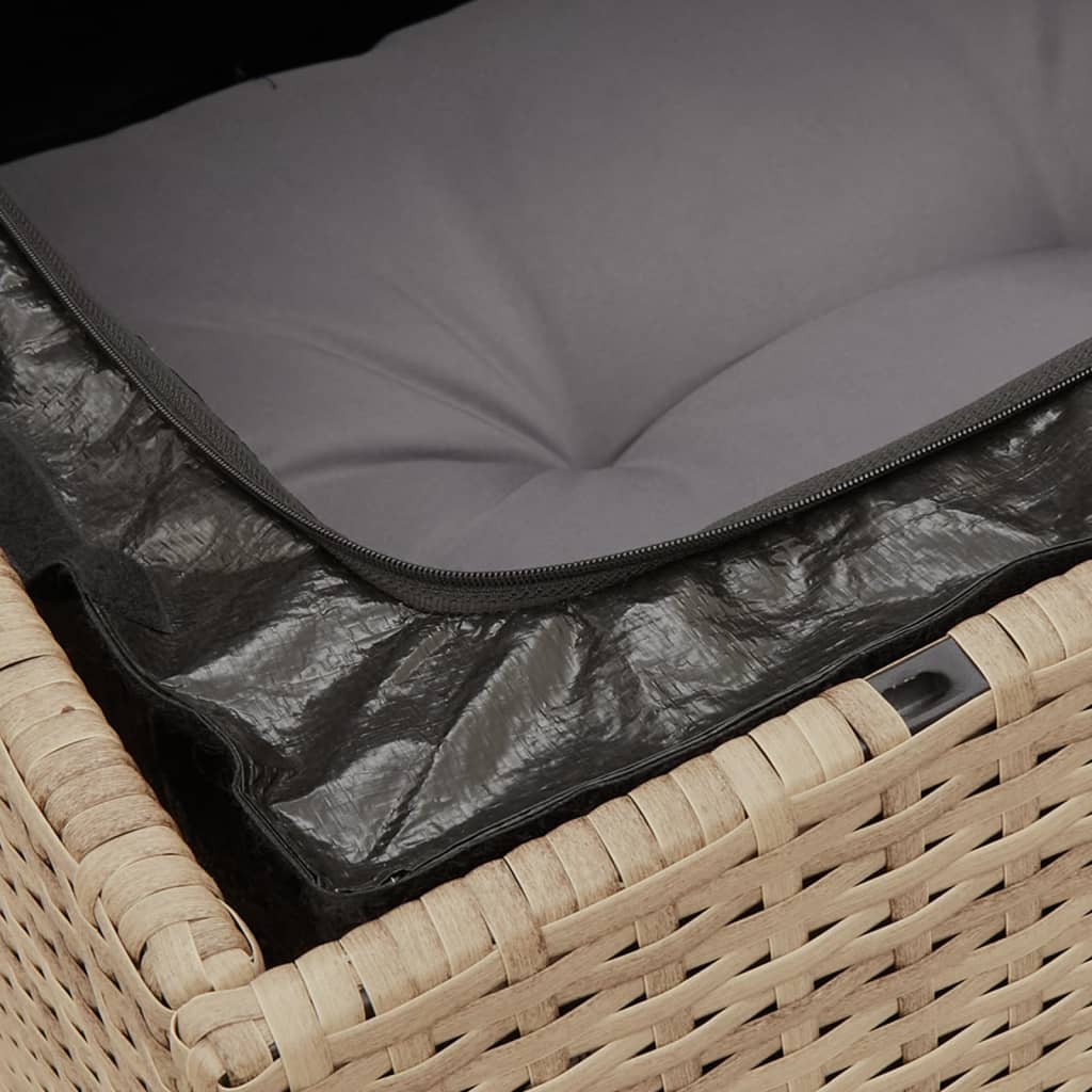 Set Divano Da Giardino 13 Pz Con Cuscini Beige Misto Polyrattan - Image 6