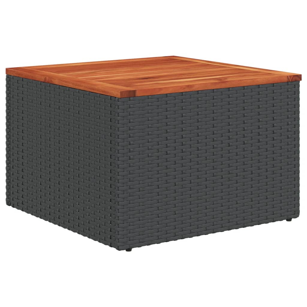 Set Divani Da Giardino Con Cuscini 7pz Nero Polyrattan - Image 6