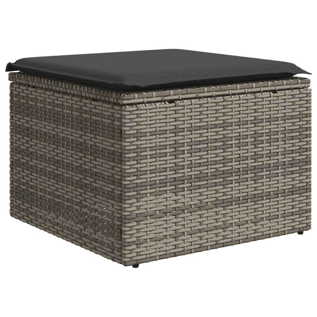 Set Divano Da Giardino 8 Pz Con Cuscini Grigio In Polyrattan - Image 5