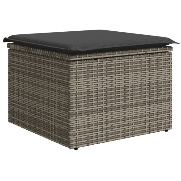 Set Divano Da Giardino 10 Pz Con Cuscini Grigio In Polyrattan - Image 6