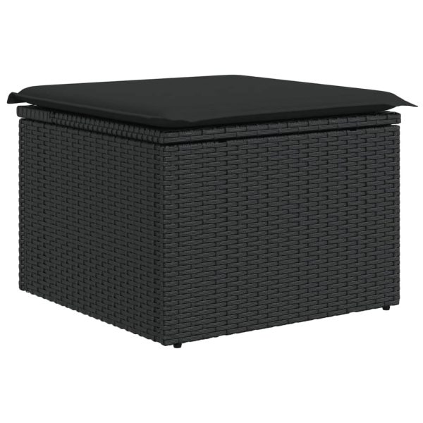 Set Divani Da Giardino Con Cuscini 8 Pz Nero In Polyrattan - Image 6