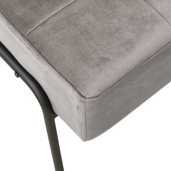 Poltrona Relax 65x79x87 Cm Grigio Chiaro In Velluto - Image 5