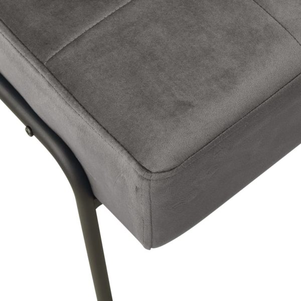 Poltrona Relax 65x79x87 Cm Grigio Scuro In Velluto - Image 5