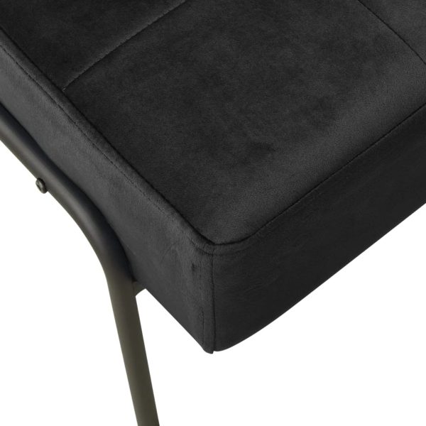 Poltrona Relax 65x79x87 Cm Nera In Velluto - Image 5