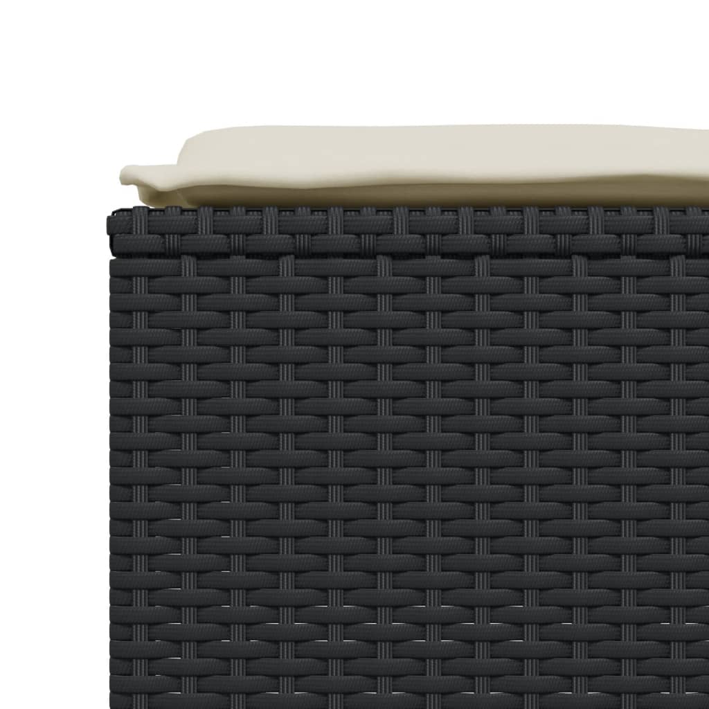 Set Divani Da Giardino 5 Pz Con Cuscini In Polyrattan Nero - Image 5