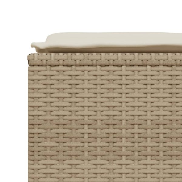 Set Divano Da Giardino 5 Pz Con Cuscini Beige In Polyrattan - Image 5