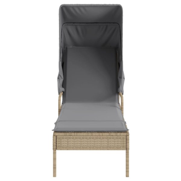 Lettini Prendisole 2 Pz Con Baldacchino E Tavolino Polyrattan - Image 4