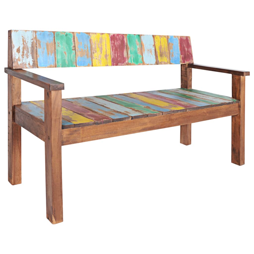 Panca 115 Cm In Legno Massello Di Recupero