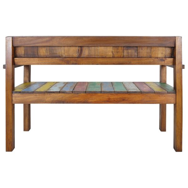 Panca 115 Cm In Legno Massello Di Recupero - Image 4
