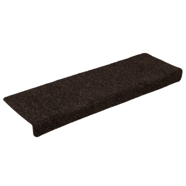 Tappetini Per Scale Tessuto Agugliato 15 Pz 65x21x4 Cm Marrone - Image 3