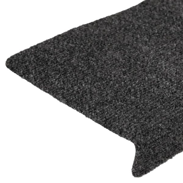 Tappetini Per Scale Tessuto Agugliato 15 Pz 65x21x4cm Antracite - Image 6