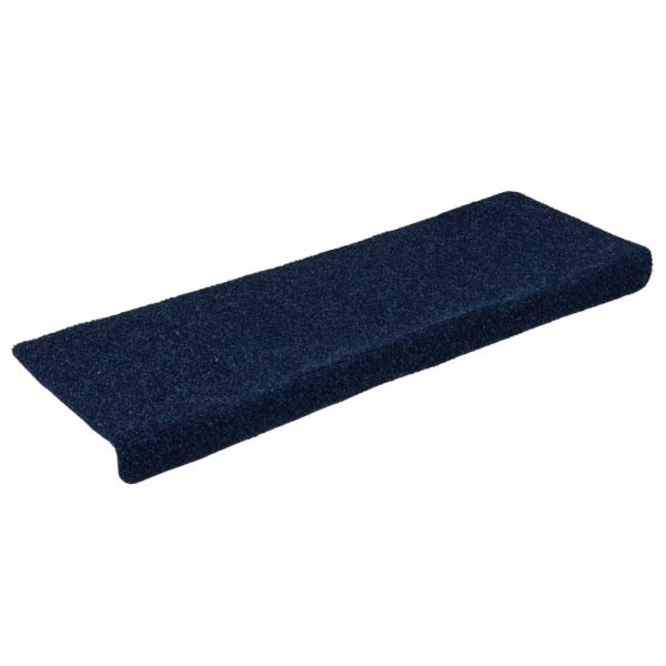 Tappetini Per Scale Tessuto Agugliato 15 Pz 65x21x4 Cm Blu - Image 3