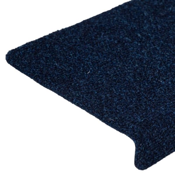 Tappetini Per Scale Tessuto Agugliato 15 Pz 65x21x4 Cm Blu - Image 6