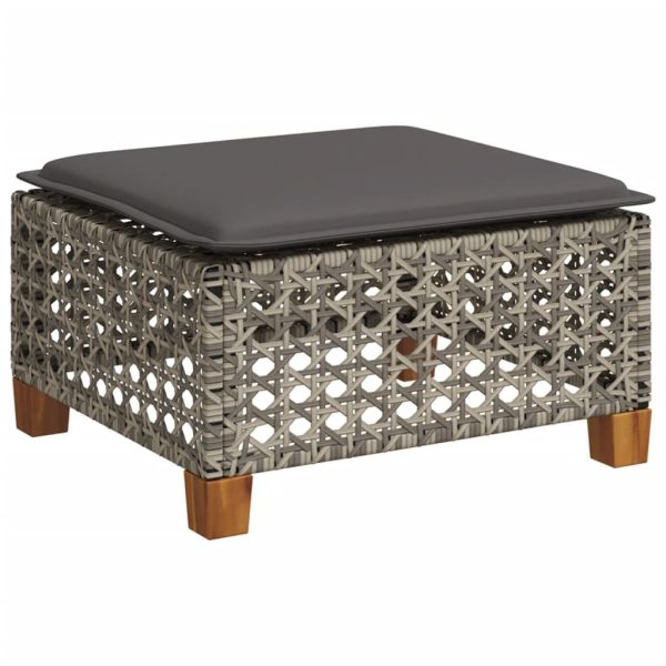 Set Divano Da Giardino 8 Pz Con Cuscini Grigio In Polyrattan - Image 6