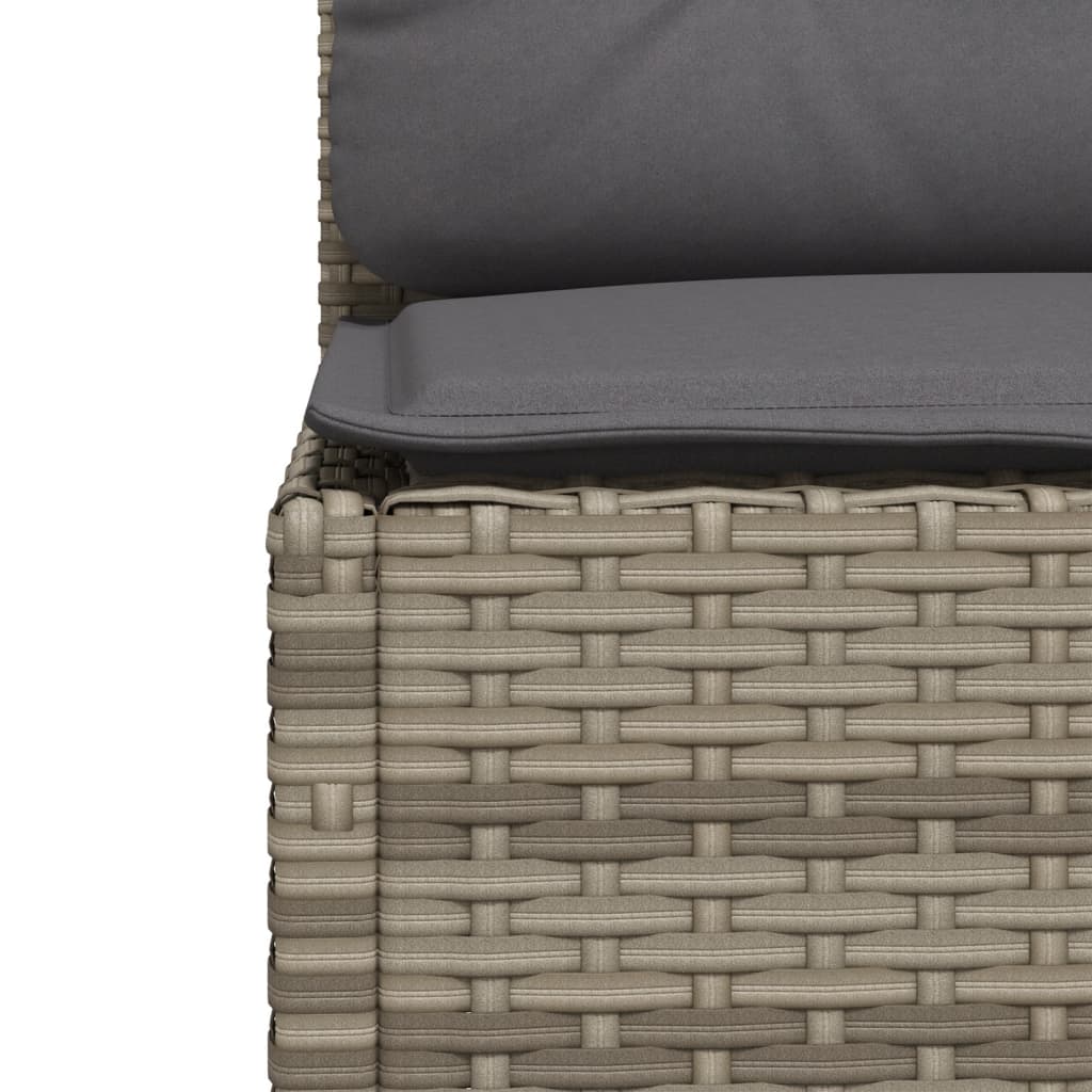 Set Divano Da Giardino 10 Pz Con Cuscini Grigio In Polyrattan - Image 5