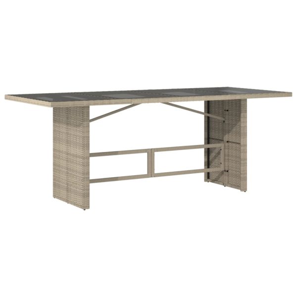 Set Pranzo Da Giardino 9pz Con Cuscini Grigio Chiaro Polyrattan - Image 4