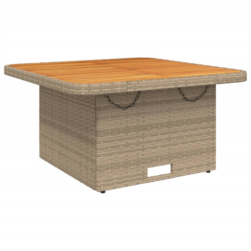 Set Da Pranzo Da Giardino 3 Pz Con Cuscini Beige In Polyrattan - Image 4
