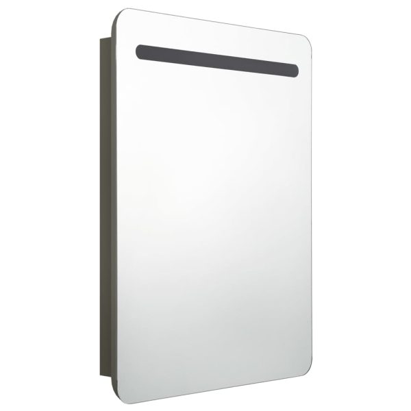 Armadietto Bagno Con Specchio E Led Antracite 60x11x80 cm - Image 3