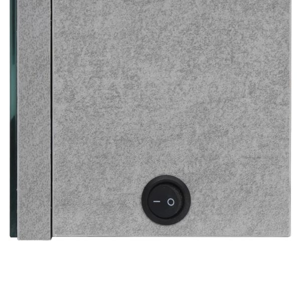 Armadietto Bagno Con Specchio E Led Grigio Cemento 62x14x60 cm - Image 6