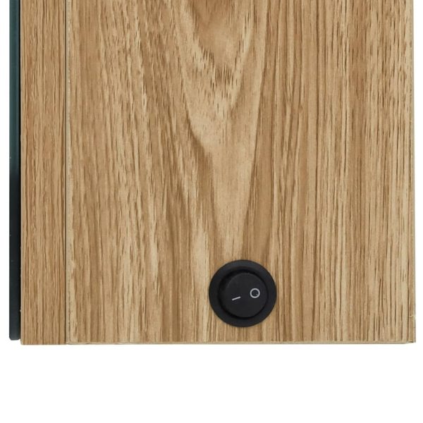 Armadietto Bagno Con Specchio E Led Rovere 62x14x60 cm - Image 6