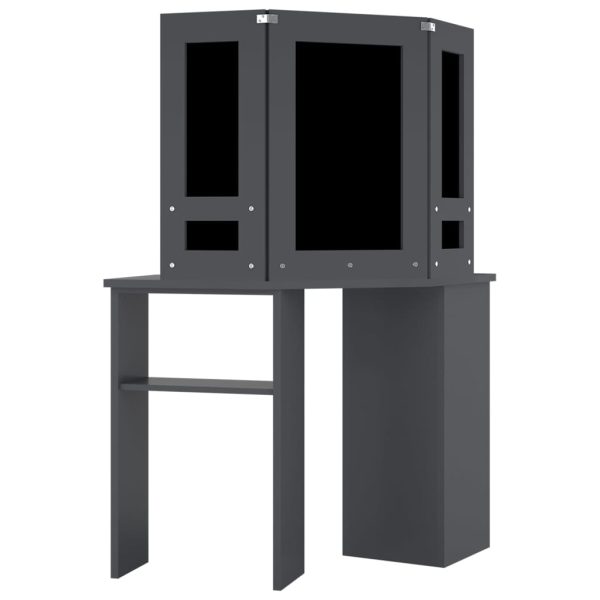 Tavolino Da Trucco Angolare Con Led Grigio 111x54x141,5 cm - Image 5