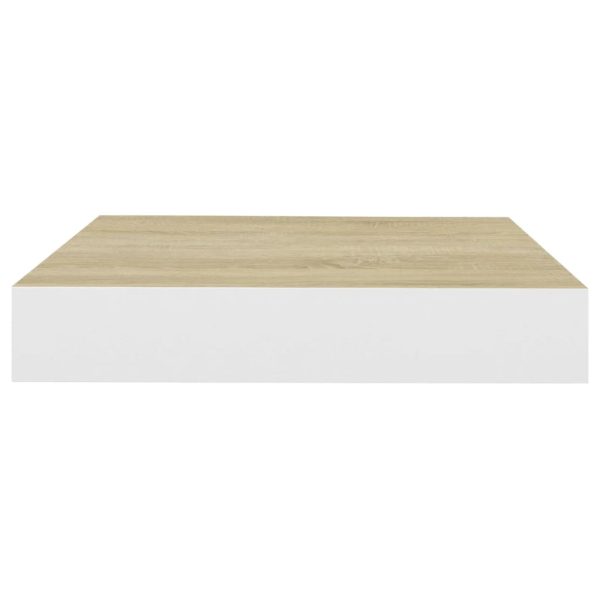 Scaffale A Parete Rovere E Bianco 23x23,5x3,8 Cm In Mdf - Image 4
