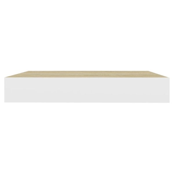 Scaffale A Parete Rovere E Bianco 23x23,5x3,8 Cm In Mdf - Image 5