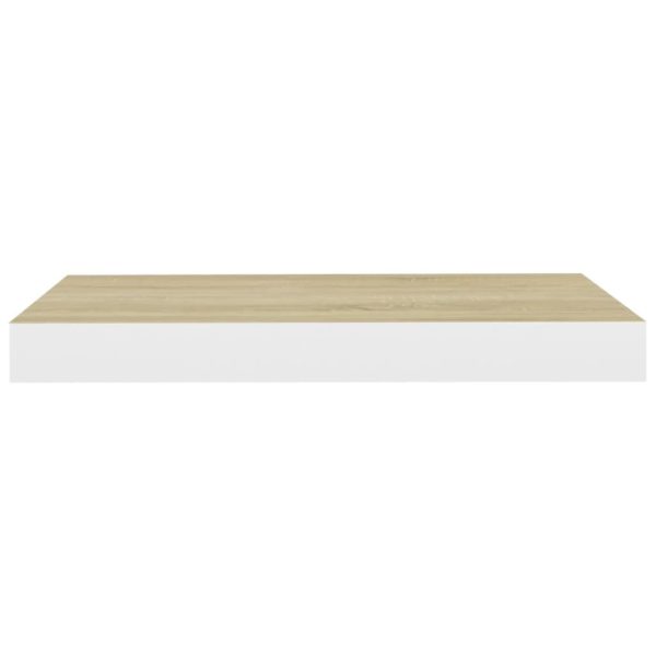 Scaffale A Parete Rovere E Bianco 50x23x3,8 Cm In Mdf - Image 4