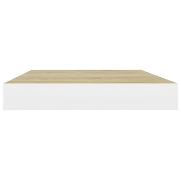 Scaffale A Parete Rovere E Bianco 50x23x3,8 Cm In Mdf - Image 5